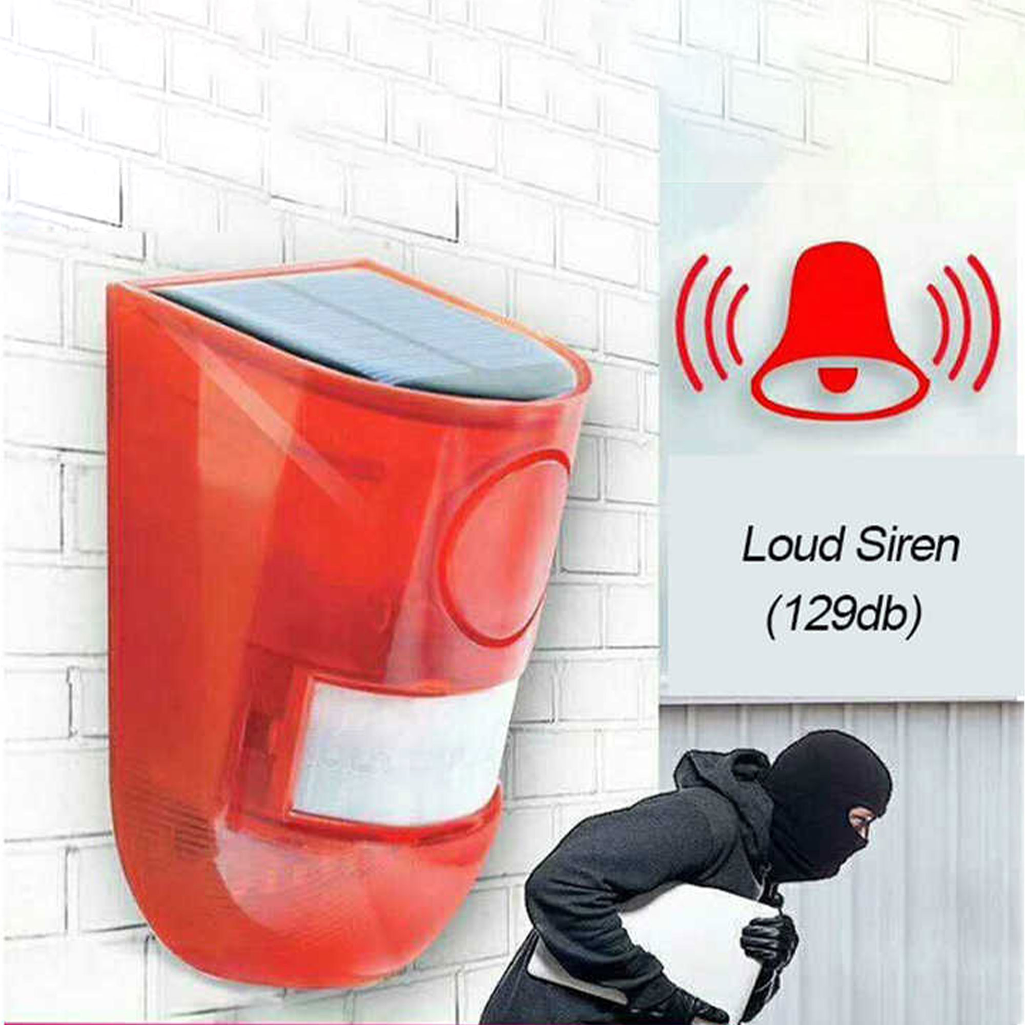 • جهاز إنذار حركة يعمل بالطاقة الشمسية لحماية المنزل والعمل - الصورة 3