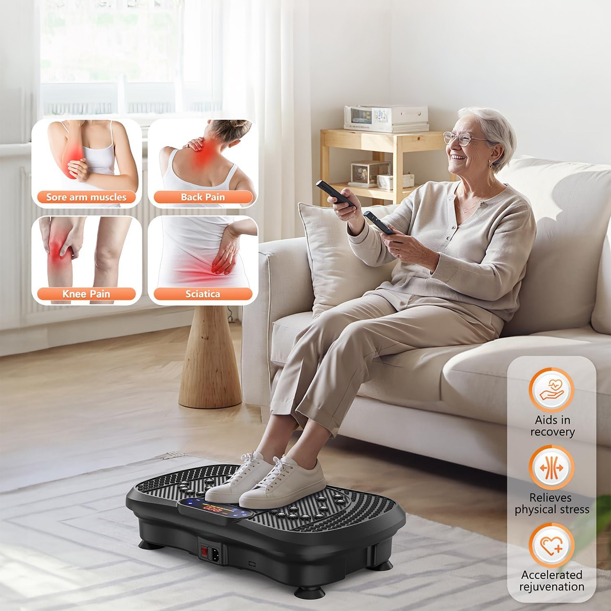 جهاز اهتزاز للياقة البدنية لفقدان الوزن في المنزل - الصورة 4