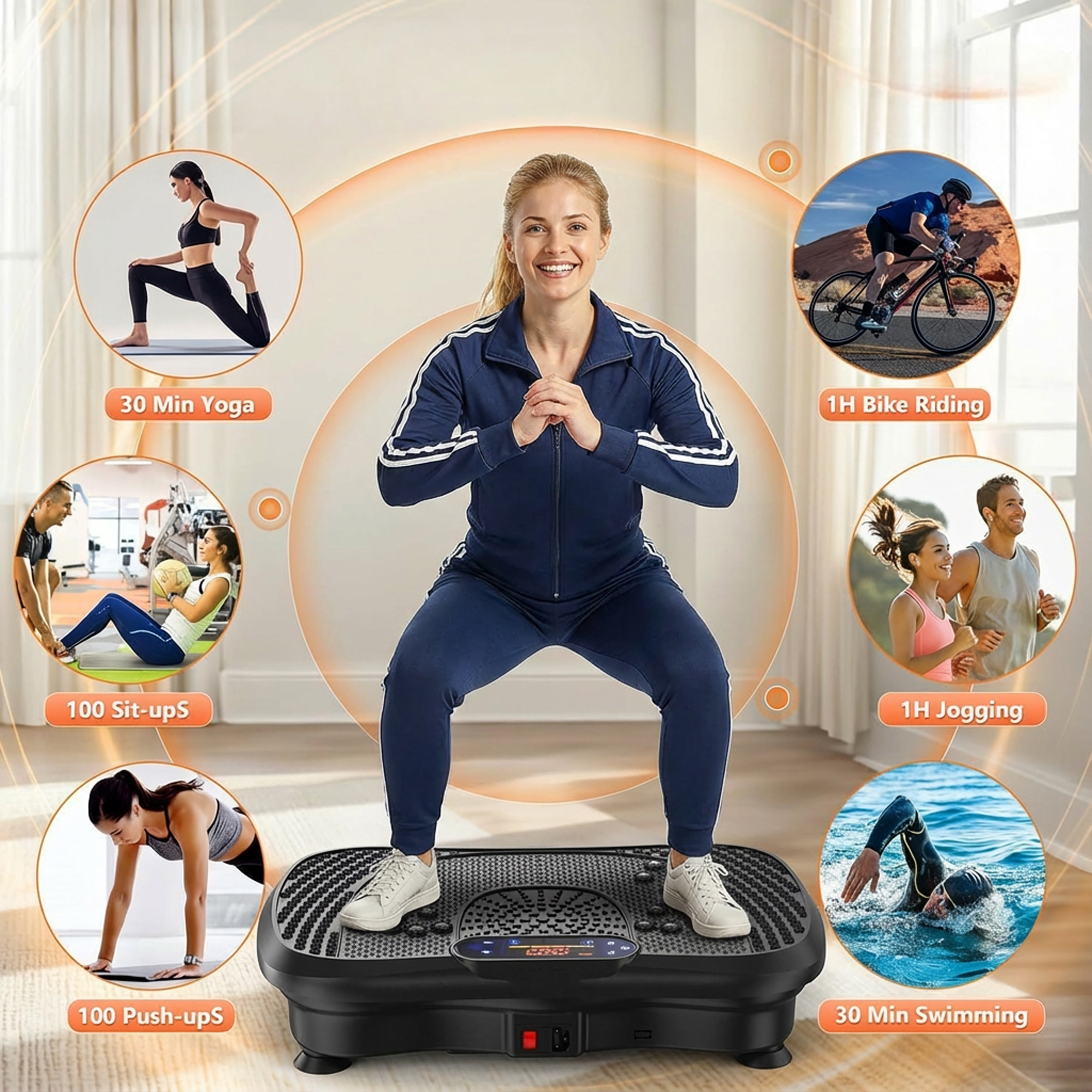 جهاز اهتزاز للياقة البدنية لفقدان الوزن في المنزل - الصورة 3