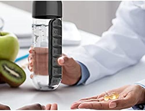 • زجاجة مياه ومنظم دواء 2 في 1 - الصورة 2