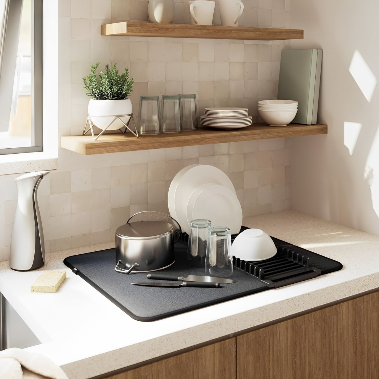 • مجفف الاطباق Dish Drying Mat - الصورة 3